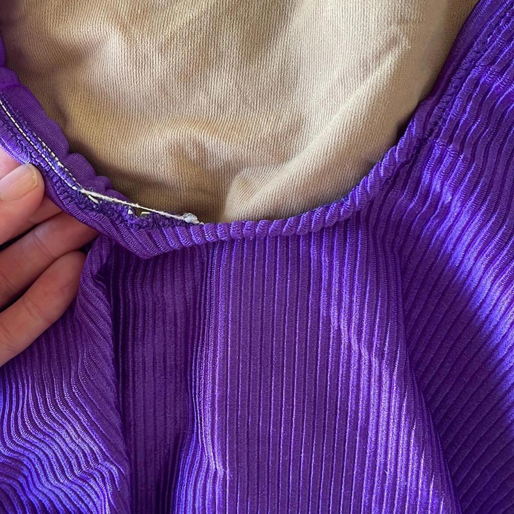 Vintage ribbed purple one piece - Picture 3 of 4